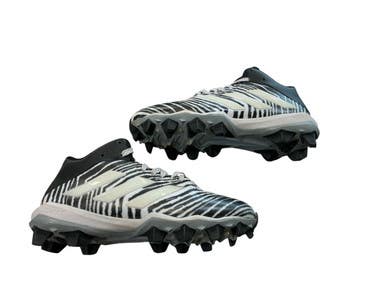 Used Adidas BOUNCE BB/SB Cleats Black And White Junior 03.5 11873-S000227937