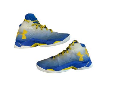 Used Under Armour Basketball Shoes M Navy Blue And Yellow Senior 8 11873-S000232311