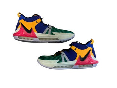 Used Nike Basketball Shoes M Royal Blue And Lime Green Senior 7 11873-S000233037