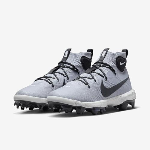 Nike Alpha Huarache NXT MCS DJ6519-003 Men's Gray White Baseball Cleats MEW735