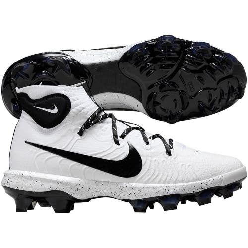 Nike Alpha Huarache NXT MCS DJ6519-107 Men's White Black Baseball Cleats MEW741
