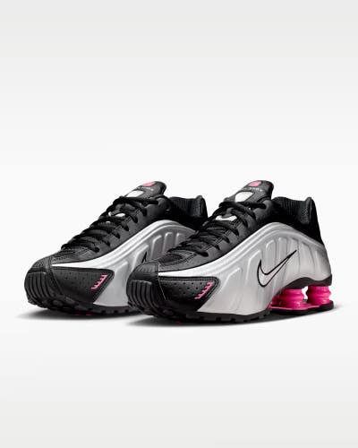 Nike Shox R4 AR3565-012 Sneakers Women's Black Metallic Lifestyle Shoes MEW800