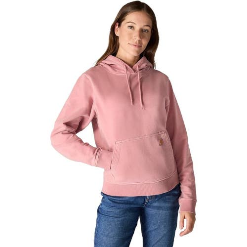 Carhartt Hoodie Women's M Rose Tint French Terry Midweight Relaxed Fit POSH098