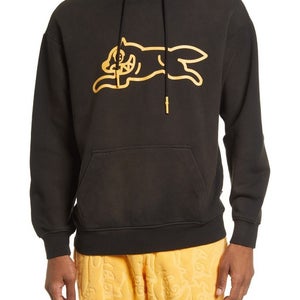 Icecream Strato Hoodie Men's Large Black Graphic Print Cotton Pullover POSH057