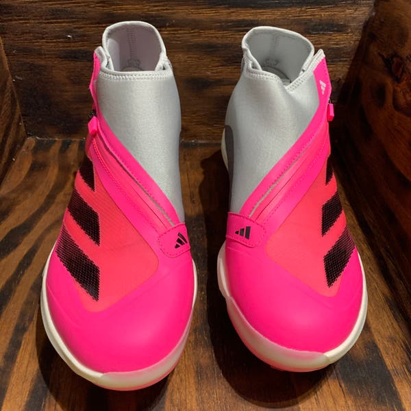Adidas Adizero Impact+ TPU Baseball Cleats Pink Gray Men\'s Size 7.5 IF3353 Men Adidas Adizero Impact+ TPU BSB Baseball Shoes Molded  main image 2
