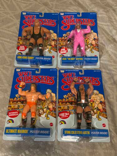 LJN WWE Superstars Wave 2 Complete Set Action Figures & Posters New