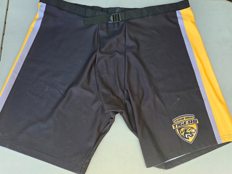 Used Custom Senior Goalie Pant Shell (Large) – Colorado Spring Tigers AAA (Black & Gold)