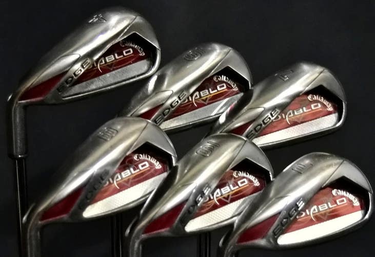 CALLAWAY DIABLO IRONS SET 6 IRON FLEX: REGULAR LENGTH: (6) 38 IN LEFT HANDED