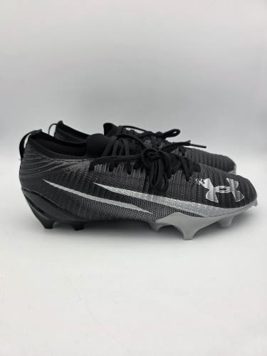 Under Armour Blur Pro Football Cleats Black Silver 3028220-003 Men’s Size 11.5