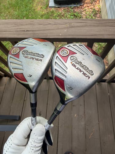 TaylorMade Burner 3 & 5 Fairway Wood 15°&19 Stiff Flex Right Handed