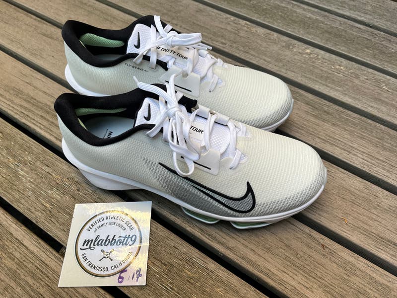 Nike Air Zoom Infinity Tour 2 Golf Shoes - White/Vapor Green  display picture 2