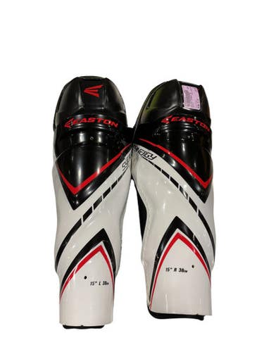 Used Easton SYNERGY 20 Senior Shin Guards Black 15" 11847-S000035352