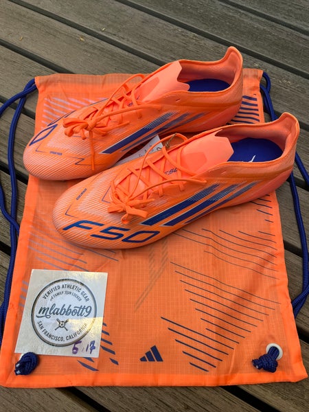 Adidas F50 Elite FG - Beam Orange / Lucid Blue with Bag (JH7618) - Men's 10.5 - New