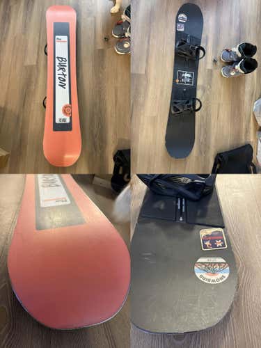 Women's Burton Rewind Snowboard All Mountain With Bindings Medium Flex Directional 148 cm (Used)