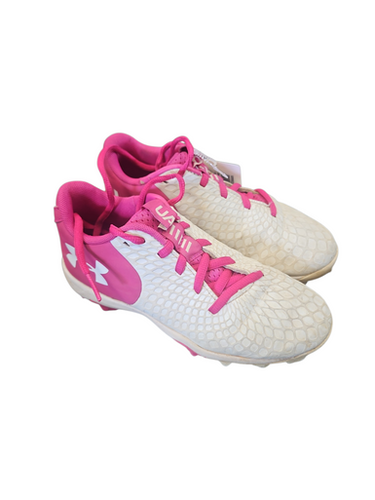 Used Under Armour PINK/WHITE BB/SB Cleats None Junior 01.5 11850-S000023730