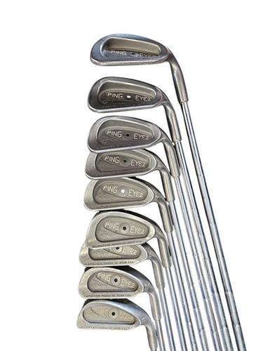 Used Ping EYE 2 BLACK DOT Mens Iron Set RH 2I-PW 11850-S000024362