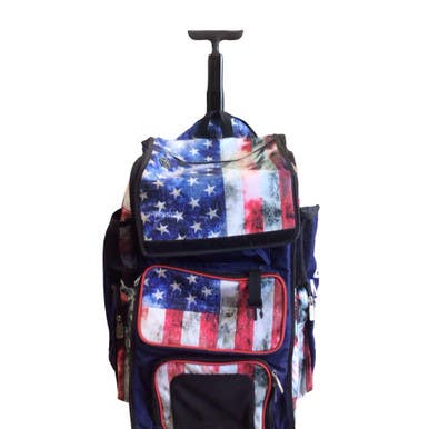 Used BoomBah WHEELED  BAG BB/SB Player Wheeled Bag White/Red/Navy 11760-S000091509
