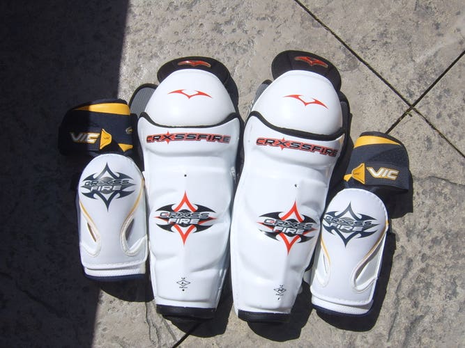 Excellent Condition VIC Crxssfire Senior Hockey Elbow and Shin Pads Set