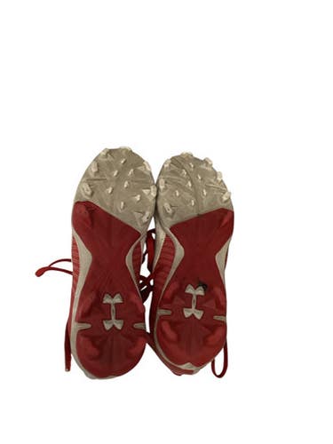 Used Under Armour BRYCE HARPER BB/SB Cleats Red Junior 04 11443-S000205426