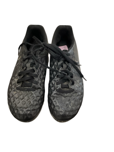 Used Nike TIEMPO Soccer Cleats Black Junior 04.5 11613-S000182113