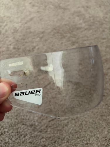 Bauer Pro Straight Visor Clear (Used)