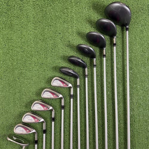 Callaway Solaire Gems Womens Ladies Flex Golf Set Driver Woods Irons Putter Bag