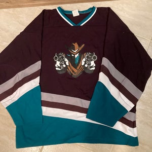 Athletic Knit adult hockey Jersey (Used) - mighty ducks