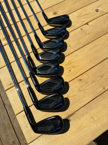 Men's 2016 Nike Vapor Fly Pro Right Handed Iron Set Stiff Flex (8 Clubs) #4 - #9, PW, GW (Used)