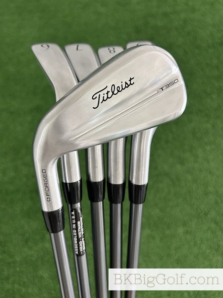 LH Titleist T350 25 Forged Iron Set 5-9 / MMT 65 Regular Graphite