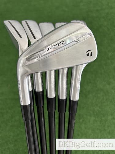 LH Taylormade P790 25 Forged Iron Set 5-P / MMT 55 A Flex Senior Graphite +1