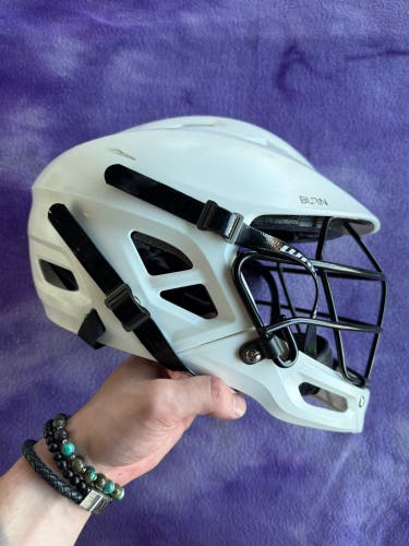 White Youth Warrior Burn Helmet (Used)