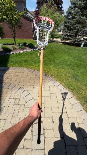 USA rocket pocket on a wooden shaft
