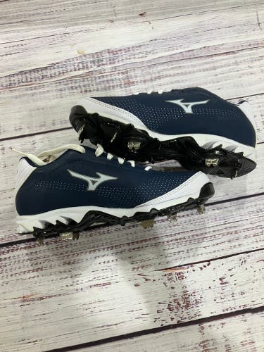 Blue Mizuno Vapor Elite 7 Metal Cleats I Size 5 (New)