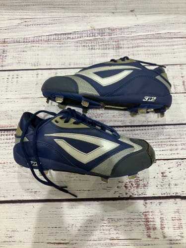 Blue 3N2 Accelerate Fastpitch Metal Cleats I Size 8 (New)