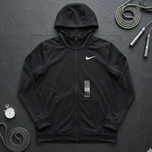 Nike Dri-FIT Men's Training Full-Zip Hoodie Black CZ6376-010 Size Large NWT