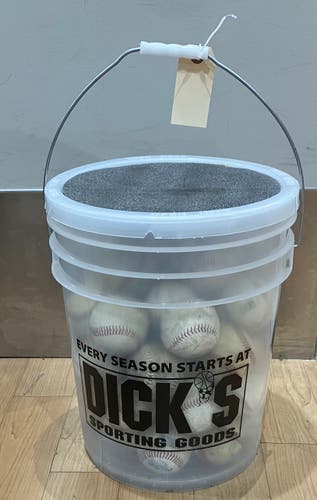 Bucket of Little League Baseballs