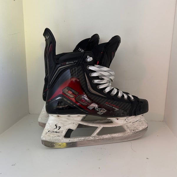 CCM JetSpeed FT8 Pro Hockey Skates Regular Width 7.5 - Bauer FLYPRO Holders and FLY-X Steel (Used)