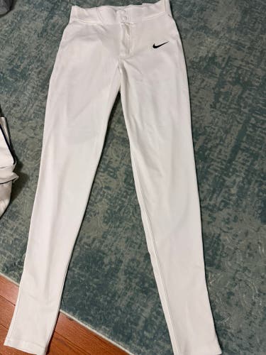 White Men's XS Adult Nike Game Pants (New)