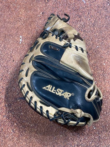 Used All Star CM3000SBT Right Hand Throw Catcher's Baseball Glove 33.5"