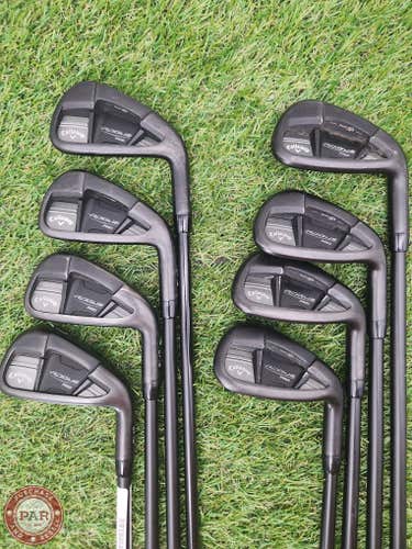2018 CALLAWAY ROGUE PRO BLACK IRON SET 4-GW TOUR STIFF KBS TGI 95 GOOD