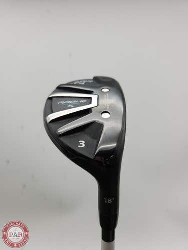 2018 CALLAWAY ROGUE X 3 HYBRID 18* STIFF ALDILA SYNERGY VERYGOOD