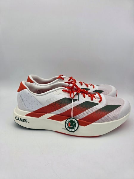NEW Men's size 13 Adidas Adizero EVO SL Miami Hurricanes Running Shoes JQ2148