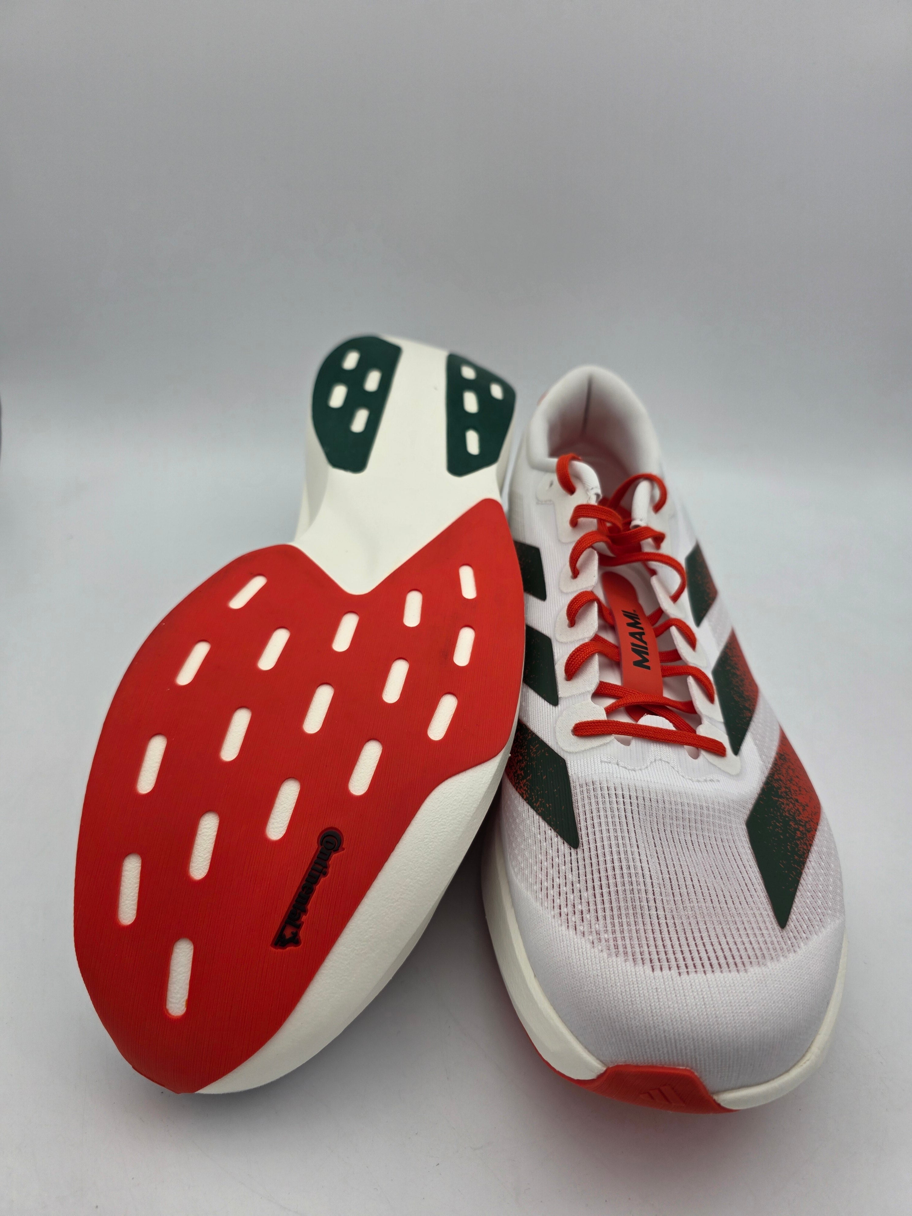 Men\'s Adidas EVO SL Miami Hurricanes Running Shoes JQ2148 Size 13 New Adidas EVO SL Miami Hurricanes Running Shoes Men main image 3