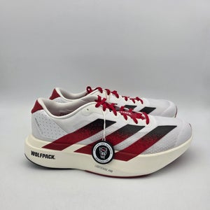 Adidas Adizero Evo SL Mens 7.5 White NC State Wolfpack Running Shoes JQ4571