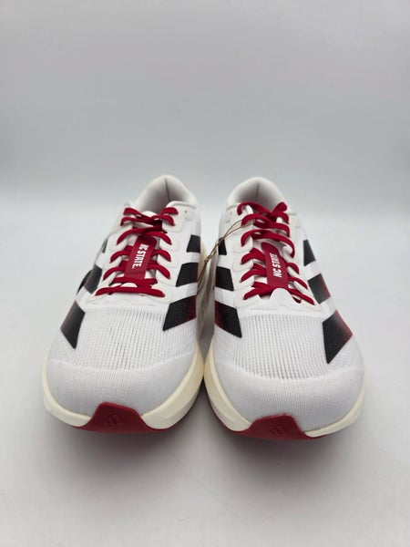 Adidas Adizero Evo SL NC State White Red Running Wolfpack JQ4571 Men Sz 6,8,14 adidas Adizero Evo SL NC State Wolfpack North Carolina  main image 4