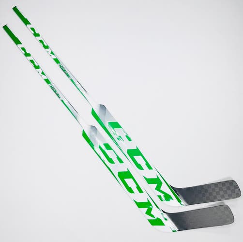 2-Pack New Custom Green CCM Extreme Flex 5 Pro Lite Goalie Stick-25"