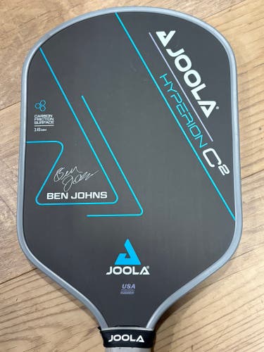 Black JOOLA Ben Johns Hyperion Carbon Friction Surface 16mm Pickleball Paddle (Used)