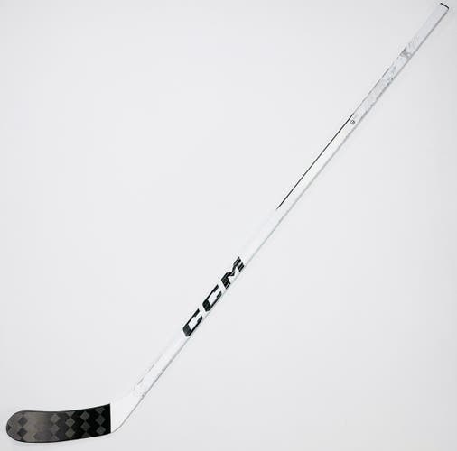 New Custom White CCM Ribcore Trigger 9 Pro-RH-85 Flex-ZEGRAS Max-Grip W/ Bubble Texture