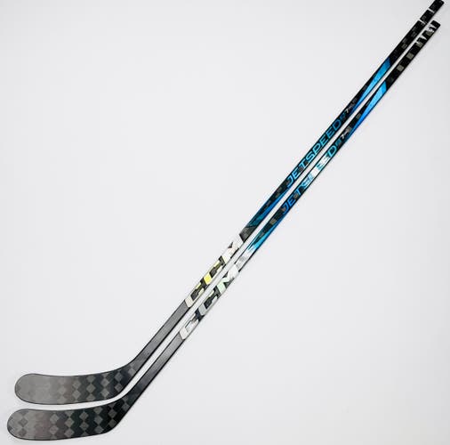2-Pack New Custom Blue CCM JetSpeed FT7 Pro-RH-85-ZEGRAS Max-Grip