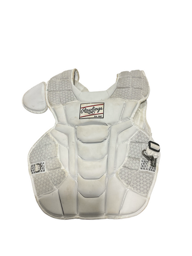Used Rawlings WHTE CHEST PROTECTOR Catchers Chest Protector White Adult 11834-S000050618